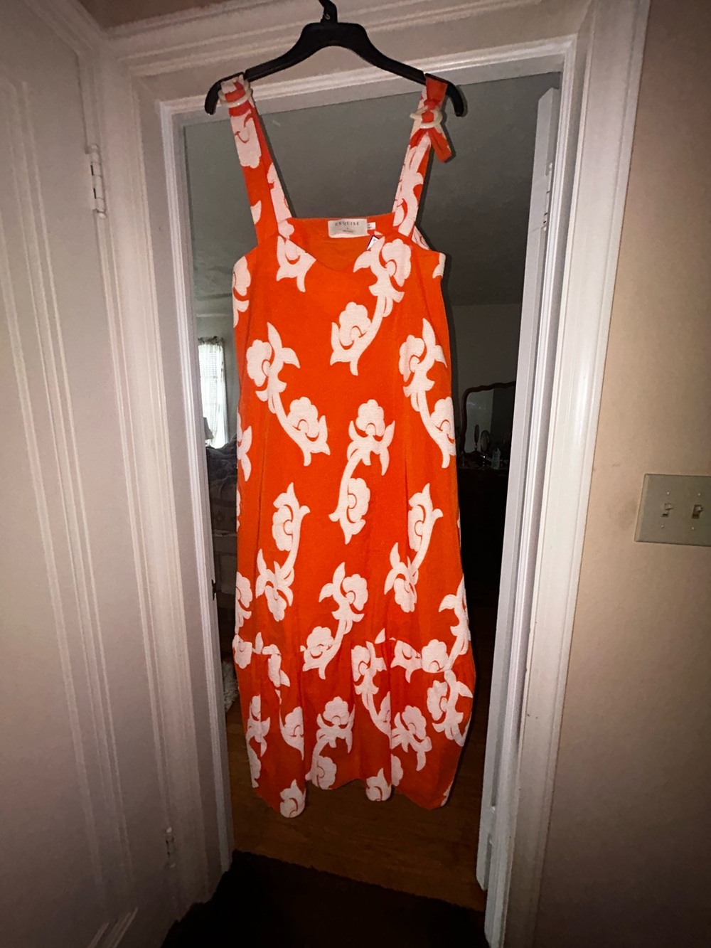 Beautiful Anthropologie orange swirl dress